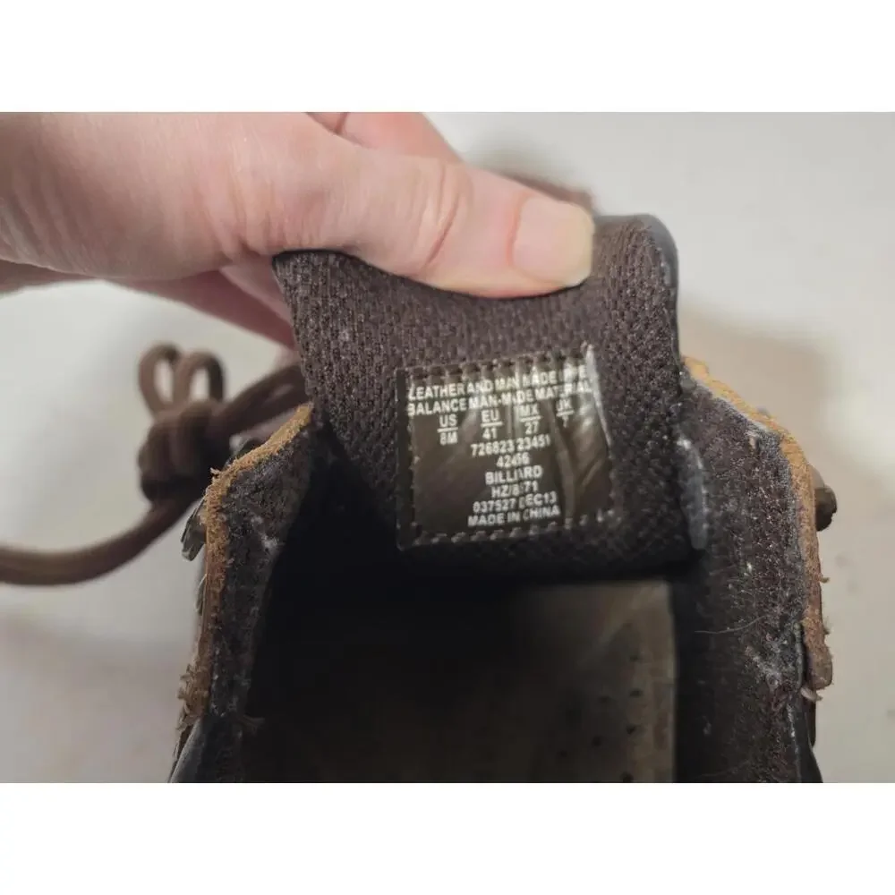 Vintage 90s Y2K Streetwear Mens 8 M Chunky Leather Platform Boots Shoes Brown